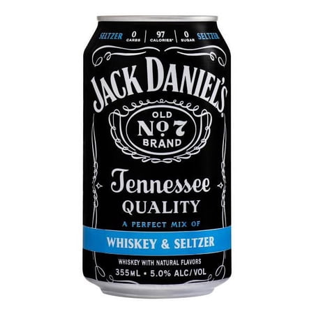 Jack Daniel's and Seltzer Ready to Drink, 355 mL Can, 4-Pack, 10 Proof