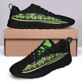 thumbnail image 4 of St Patricks Day Shoes for Women Breathable Running Sneakers Men Green Four Leaf Clover Shoes for Irish Festival Gift Black Size 4, 4 of 5