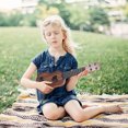 thumbnail image 3 of CIMAXIC Children Small Size Musical Instruments Imitated Ukulele Mini Guitar Playing Toy with Four Strings (44cm, Coffee),17.32"X5.91"X2.36", 3 of 4