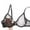 Black, variant on Elegant Black Lace Bra Women's See Through Sexy Sheer Bra Unlined Underwire Support Everyday Bra with Letter Shoulder Strap
