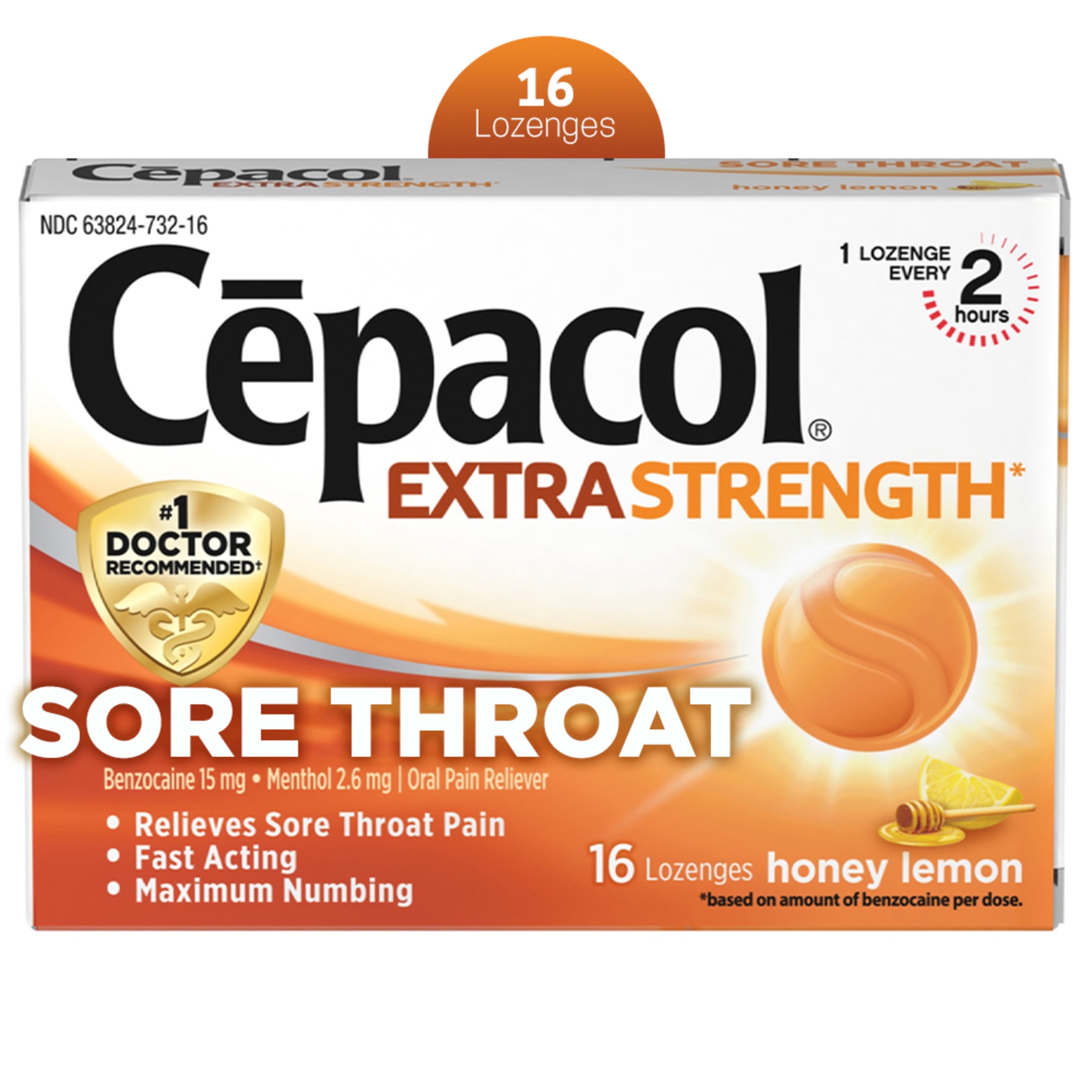 Cepacol Extra Strength Sore Throat Lozenges, Powerful Symptom