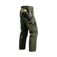 thumbnail image 5 of Men's Fleece Lined Tactical Pants Insulated Winter Cargo Thermal Work Pants Mens Snow Hiking Pants for Cold Weather Green S, 5 of 5