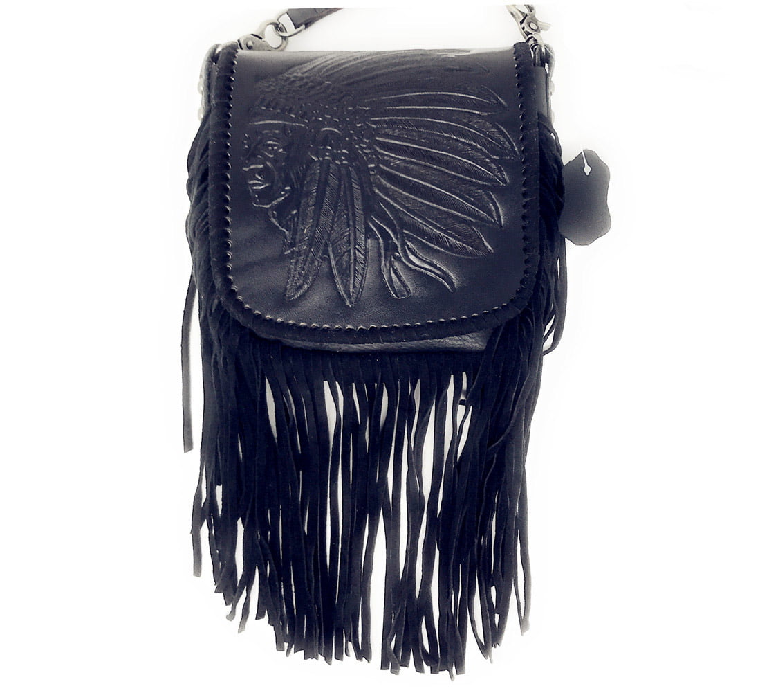 The Turquoise Aztec Tooled Leather Handbag – Wild Horse Boutique