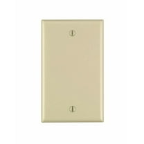 Leviton 80714-I Ivory Nylon Single Gang Blank Wall Plate