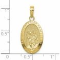thumbnail image 2 of 10K Yellow Gold Saint Christopher Medal Pendant (20 X 12) Made In United States 10k5082, 2 of 5