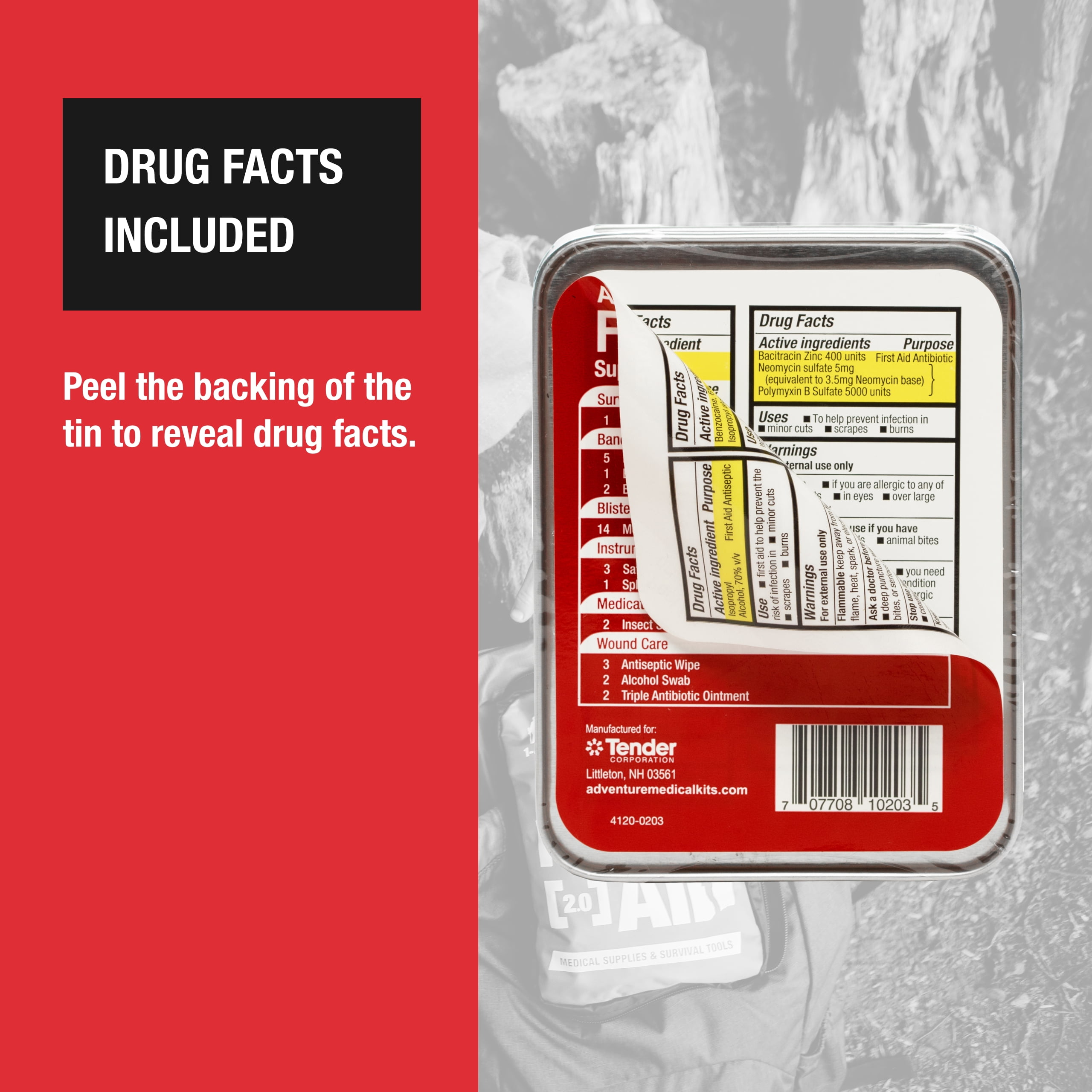 Adventure Medical Kits Adventure First Aid, 0.5 Tin - (Pack of 2)