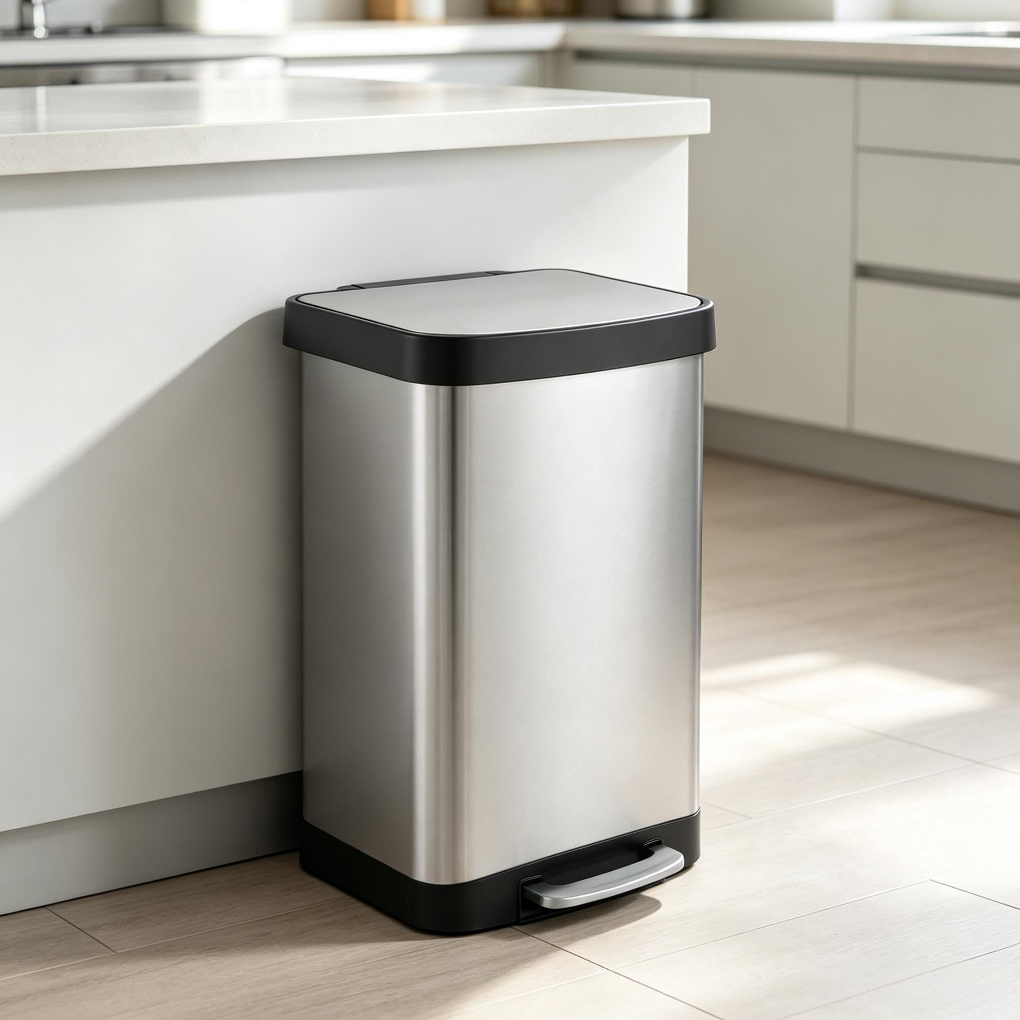 simplehuman, Trash Can, 40 liter, Stainless Steel Dual