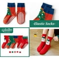thumbnail image 3 of Kids Christmas Socks Toddler Nonslip Grip Christmas Socks Baby Holiday Winter Warm Socks Xmas Socks for Boys/Girls, 3 of 7