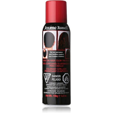 Jerome Russell Hair Color Thickener for Thinning Hair, Jet Black 3.5