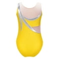 thumbnail image 2 of vastwit Kids Girls Gymnastics Leotards One-piece Sleeveless Mesh Athletic Ballet Dance Bodysuit 2024 Yellow 12, 2 of 5