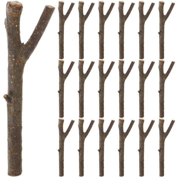 ColoMX Palos de ramitas de madera de 20 piezas, accesorios para fotos, manualidades, palos de madera, manualidades DIY