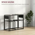 thumbnail image 4 of HOMCOM Industrial Dining Table Set for 2, Small Kitchen Table and Chairs, 4 of 10