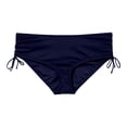 thumbnail image 4 of Womens Swim Bottoms Women's Solid Color High Waist Bandage Workout Bottom Yoga Shorts Tight Shorts Swim Bottom Navy XS, 4 of 4