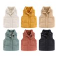 thumbnail image 4 of Huesdet Toddler Jacket Child Kids Baby Boys Girls Sleeveless Winter Solid Hooded Vest Outwear Outfits Clothes(Yellow,2-3 Years), 4 of 4