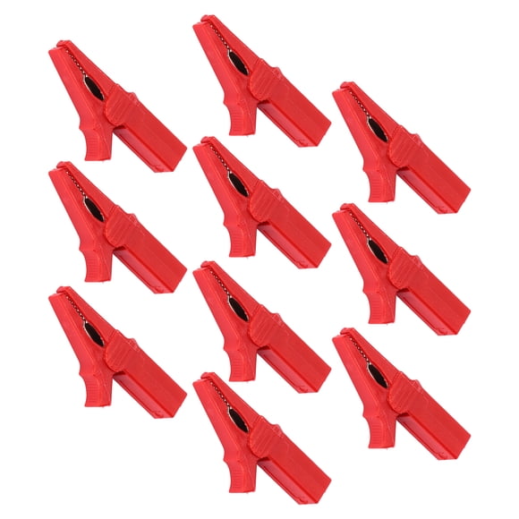 Electric Test Clip, Battery Clamp 10PCS 20A 1000V For Electronic Industrial Equipment Red