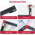 thumbnail image 2 of 360 Degree Dual Scale Digital Angle Protractor, 200mm Angle Ruler with LCD Display and Locking Function, Protractor for Engineering, Woodworking, Construction and Measuring, 2 of 5