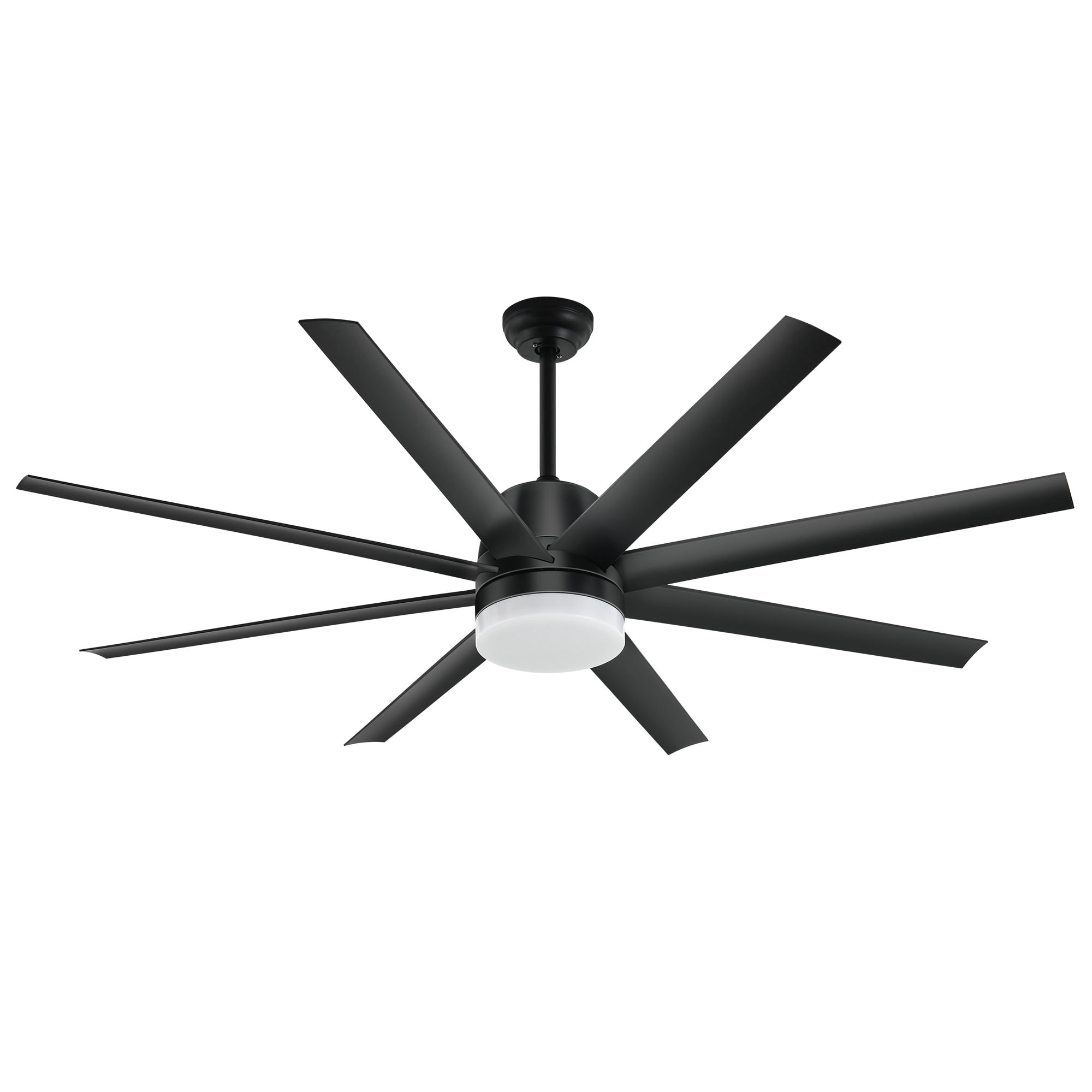 Dextrus 60in Modern Ceiling Fans with Lights and Remote, 8 Blades, 6 Speeds,Quiet Reversible Motor and Memory Function - Black