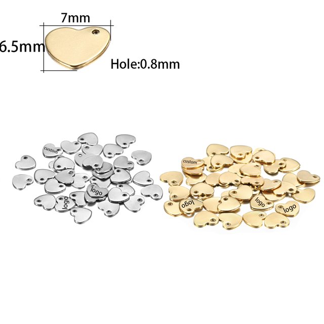 50-200pcs Customized Custom Laser Engrave Name LOGO Stainless Steel Personalized Necklace Extend Chain Tail Tag Jewelry Charm