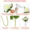 thumbnail image 3 of 100 Pieces Artificial Roses Flowers Bulk, Long Stem Realistic Fake Silk Roses Bouquet for Table Centerpiece Vases Wedding Party Home Kitchen Decor (White), 3 of 14