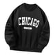 thumbnail image 4 of Sudadera con cuello redondo para hombre y mujer, camisa holgada, ropa deportiva, cuello redondo, sudadera para adolescentes y niñas, deportes , negro, SG, 4 of 10