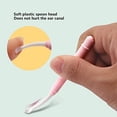 thumbnail image 4 of 2Pcs/Set Portable Ear Cleaner Ear Wax Remover Pickers Earpick Curette Spoon Pick Cleaner Soft Brush Ear Care Tools (Color : Pink), 4 of 5
