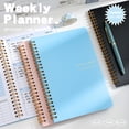 thumbnail image 5 of Twfbrm Weekly Planner Coil Notebook, A5 Size Flexible Cover Undated Schedule Book with To-do List, Thick Paper Weekly & Daily Planner Waterproof Twin-Wire Binding Notebook School Office Supplies, 5 of 9