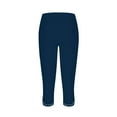 thumbnail image 5 of VISALY Capri Leggings for Women, Beach Vacation Clothes for Women, Women's Casual Seaside Rhinestone Tights Yoga Cropped Pants Women's , Yoga Pants Women, 1 Pack Capris for Women, Navy, XL, 5 of 8