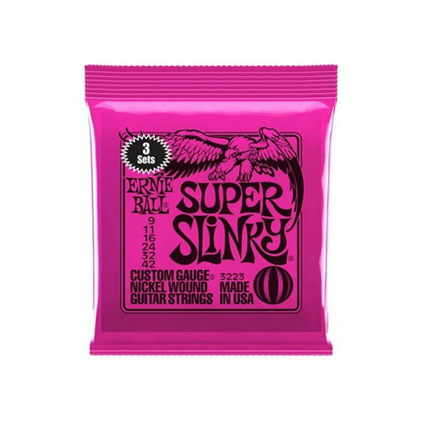 Ernie Ball Super Slinky Nickel Wound Electric Guitar Strings, 942, 3