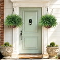 thumbnail image 3 of Yastouay Artificial Hanging Ferns Fake Boston Ferns with Basket Outdoor Faux Plants for Home Garden Porch Decor,2 Pcs Deep Green, 3 of 8