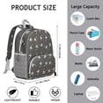 thumbnail image 6 of Cute Pug Puppies Backpack Backpack for School,Cute School Bag,Schoolbag with Adjustable Shoulder Straps & Padded Back,13.8"x11.4"x6", 6 of 6