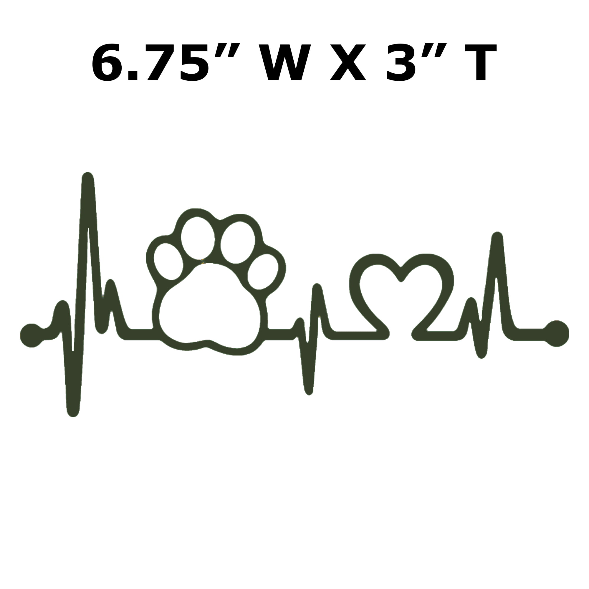 Vrs heart dog paw contour puppy canine adoption printed car sticker metal 