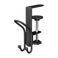 thumbnail image 3 of Clamp-On Desk Hook for Backpack, No-Drill Stainless Steel Bag Hanger with Strong Load-Bearing, for Office, Classroom & Dorm 2Pc Dark Gray2, 3 of 7