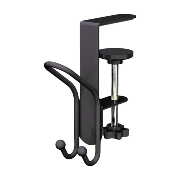 Desk Backpack Hook for School Table Student Purse Hanger Heavy Duty Stainless Steel Bag Hanging Clip No Drill Portable Tableside Backpack Holder Rack,Dark Gray