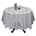 thumbnail image 3 of Creative Linens Battenburg Lace Tablecloth 68" Round with Hand Applique Roses , White 100% Cotton, 3 of 9