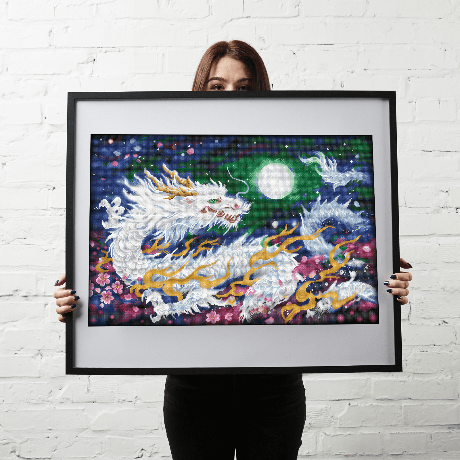 Diamond Dotz Dragon Flame mythical Diamond Painting Kits for Adults - Diamond Art Kits a Relaxing Creative Craft Kit with Dotz Gems 35"x23"