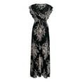 thumbnail image 3 of Womens Boho Vintage Print Split Long Maxi Dress, 3 of 3