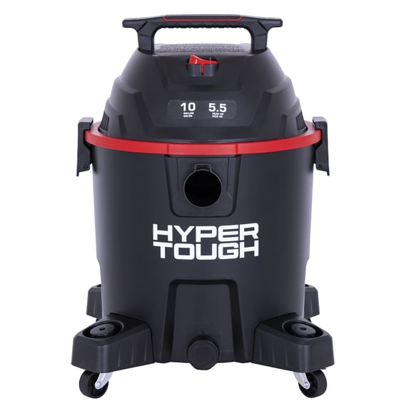 Hyper Tough 10 Gallon 5.5 HP Poly Wet/DryVacuum for Home, Car, Garage & Workshop