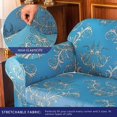 thumbnail image 4 of Subrtex Sofa Slipcovers Stretch Couch Covers 2-Piece Spandex Printed Furniture Protector Home Decor (Blue, Sofa), 4 of 6