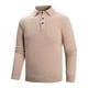 thumbnail image 2 of pstuiky camisas de manga larga para hombre, Suéter informal de moda para hombre, con botones, solapa y elasticidad, capa base de punto, manga larga top de hombre l, 2 of 8