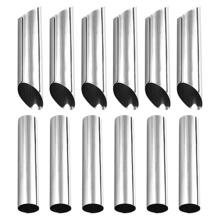 

12pcs Conical Tube Cone Roll Moulds Stainless Steel Kitchen Croissants Molds