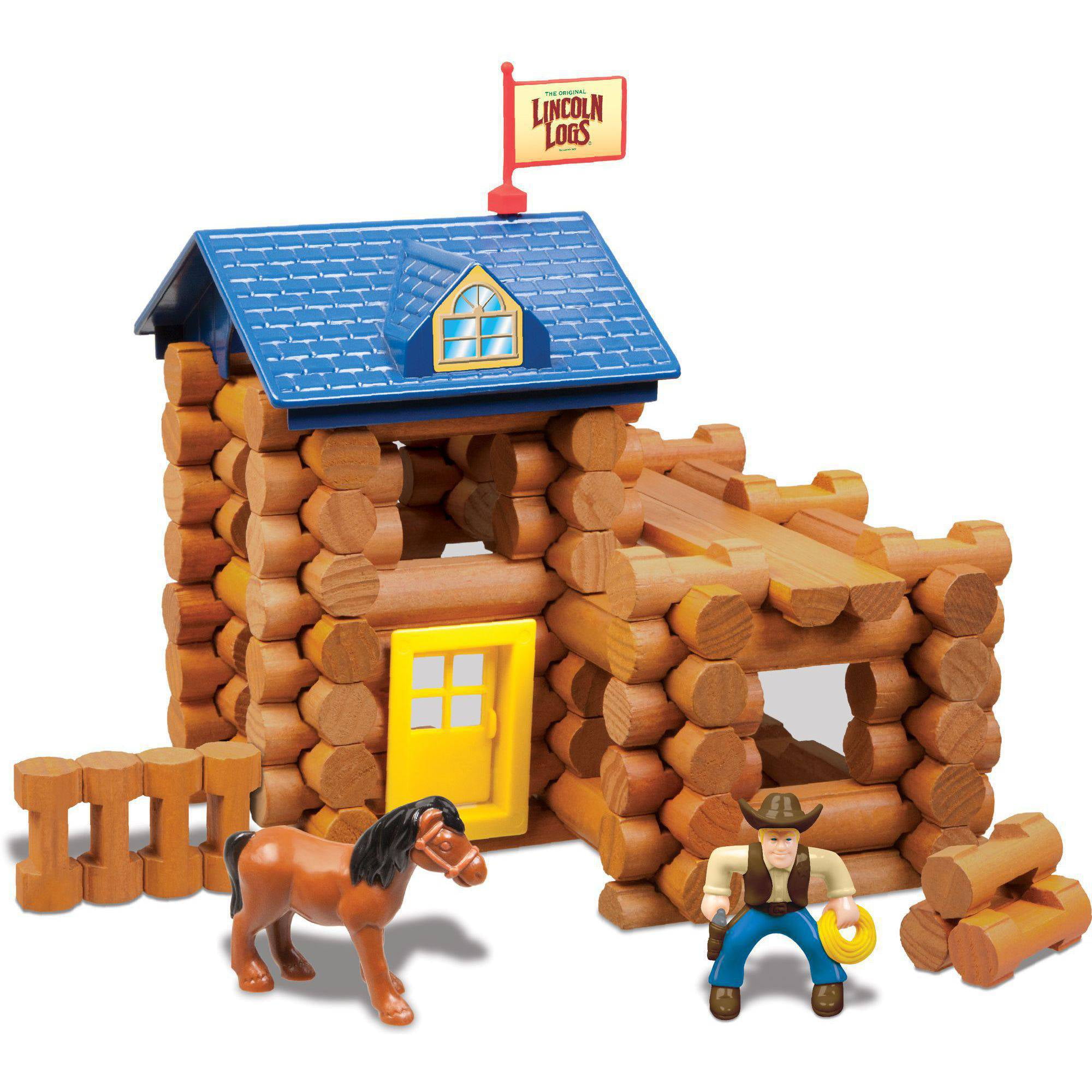 NEW Lincoln Logs Horseshoe Hill Station FREE SHIPPING!! Age 3+ 83 Piece Set 