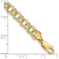 thumbnail image 3 of Avariah Diamonds 14k Yellow Gold 8in 5.7mm Solid Double Link Charm Bracelet - 8", 3 of 5