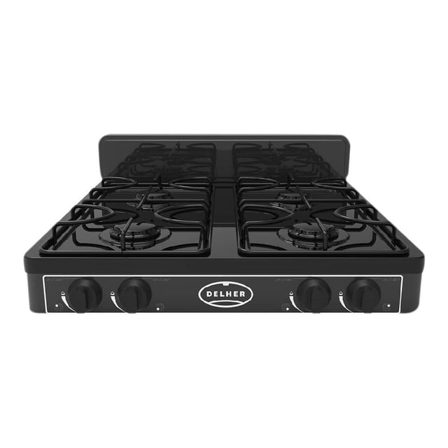 Estufa de Mesa Delher 4 Quemadores Negro PS4Q CE NE