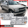 thumbnail image 2 of M-AUTO Headlights Assembly for 99 00 01 02 Chevy Silverado, 00 01 02 03 04 05 06 Chevrolet Suburban/Tahoe Truck, 2 of 9