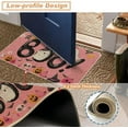 thumbnail image 5 of Halloween Cute Ghost Pink Doormat Rug 17x29 Inch, Boo Pumpkins Welcome Decorative Front Door Mat Indoor Outdoor Non Slip Rubber Backing Fall Seasonal Entryway Kitchen Floor Decoration, 5 of 6