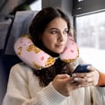 thumbnail image 6 of Travel Pillow Memory Foam, Head Neck Support Airplane Pillow For Traveling, Car, Home, Travel Neck Flight Pillow 12 Inches Happy Valentine'S Cartoon Leopard, 6 of 8