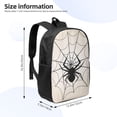 thumbnail image 2 of Uemuo Spiders On The Web 1 Printed Durable 17-inch Student Backpack - Lightweight, Waterproof, Adjustable Straps, Ideal for School, Work, Travel, 2 of 5