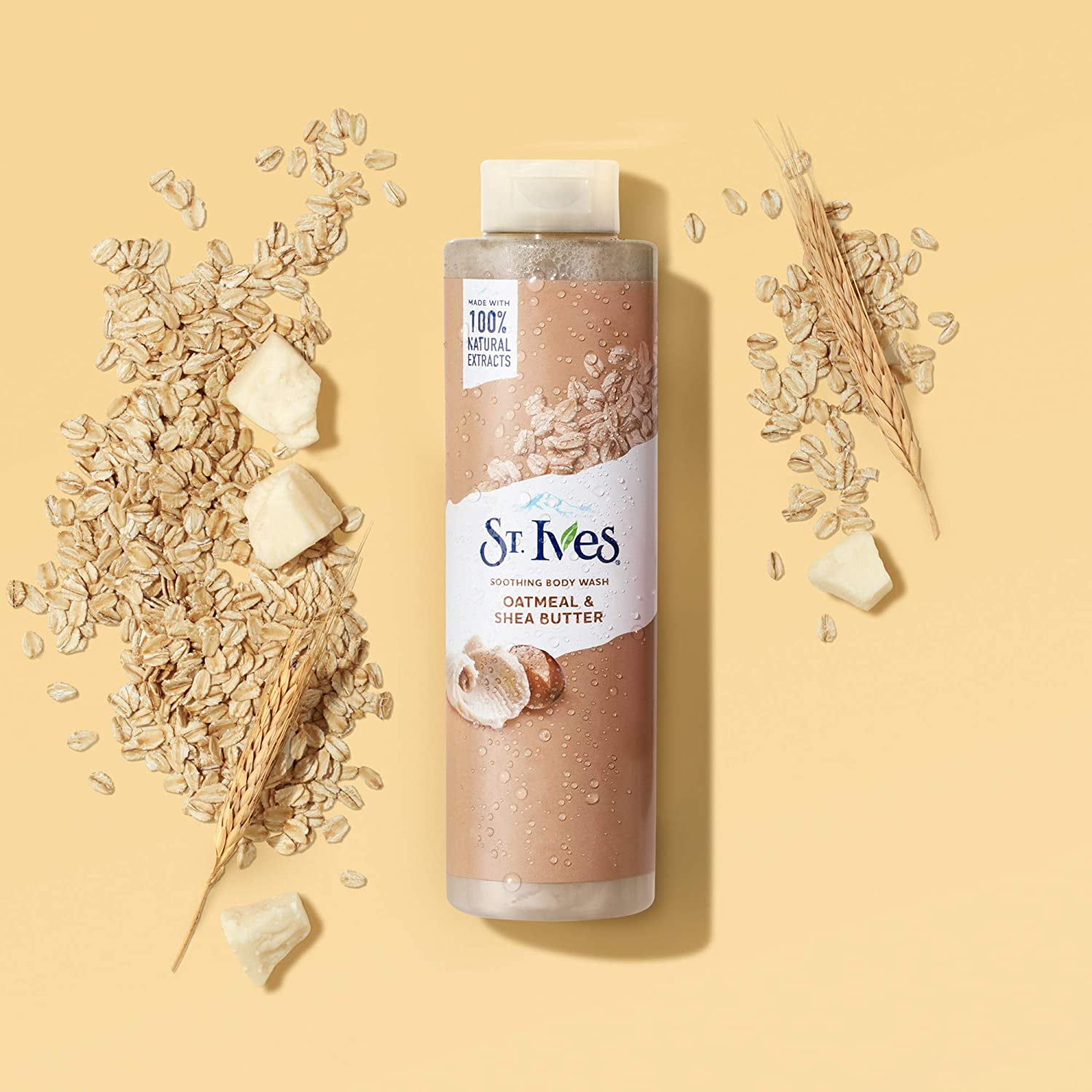 St. Ives Soothing Body Wash For Dry Skin Oatmeal and Shea Butter Soothes with Natural Plant Extracts 22 oz (Pack of 3)