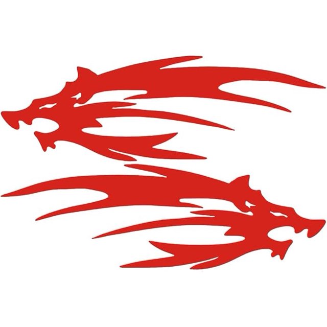 Pegatina reflectante para motocicleta con forma de llama de lobo, personalizada, impermeable, para coche, decoración creativa para exteriores, calcomanía gráfica, tatuaje de pared, color rojo