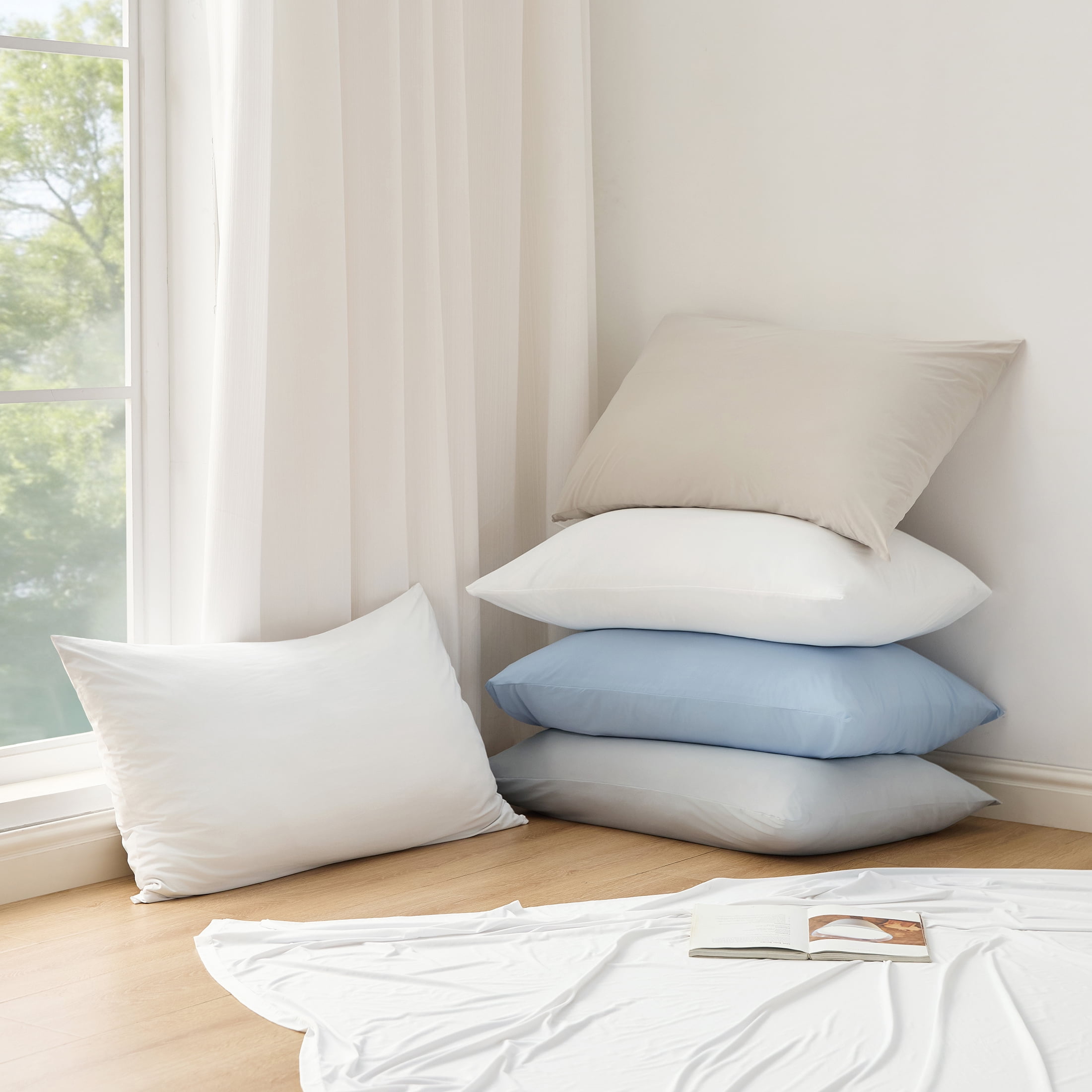 Breescape Essentials 4-Piece  B-Cool Cooling Bed Sheets Set, Blue, King